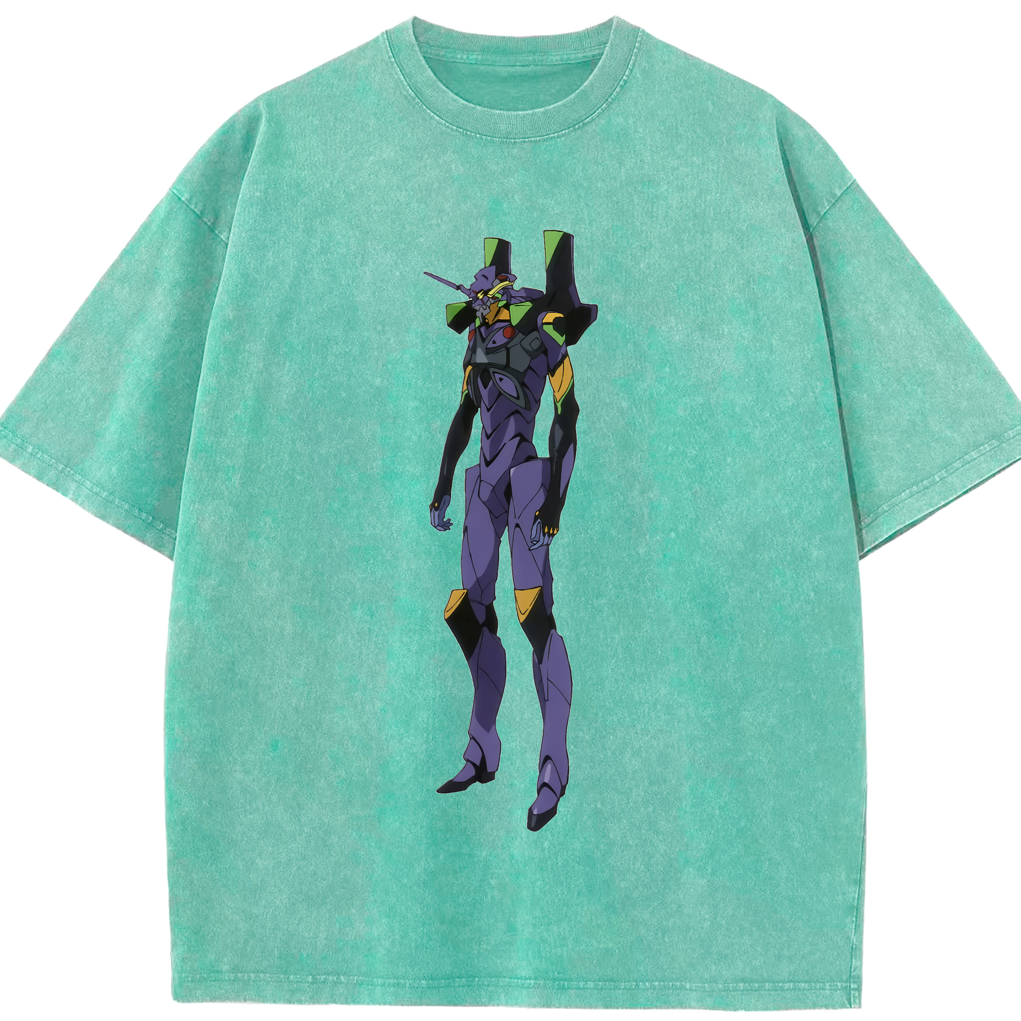 （画像用） EVA 新世紀エヴァンゲリオン 綿100% ヴィンテージ風 半袖Tシャツ（フロントプリント）